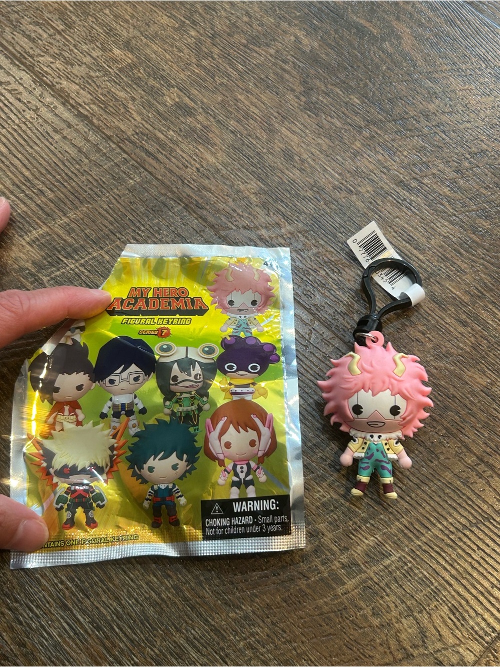 Pink Mina Ashido Character Keychain - Anime Kids Toy